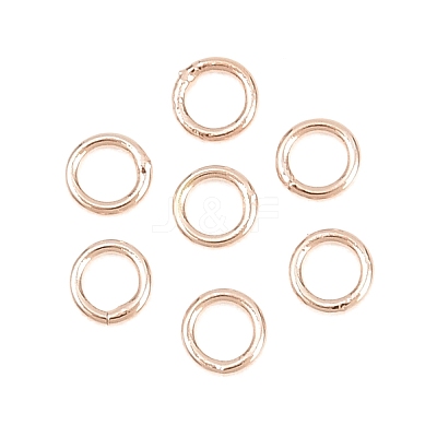 Brass Closed Jump Rings KK-D257-01RG-10-1