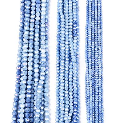 Anti-Tarnish Electroplate Glass Beads Strands EGLA-ZX010-6mm-09-1