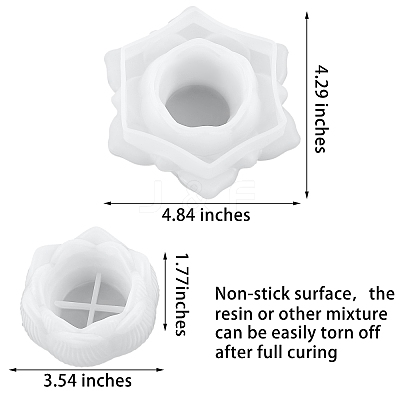 2Pcs 2 Styles Candle Holder Silicone Molds DIY-SZ0003-17-1