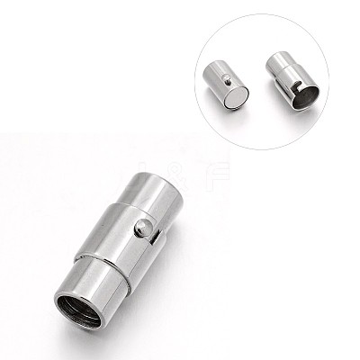 Tarnish Resistant 304 Stainless Steel Column Locking Tube Magnetic Clasps STAS-E089-05D-1
