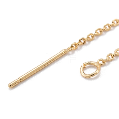 Brass Stud Earring Findings KK-K251-03G-1