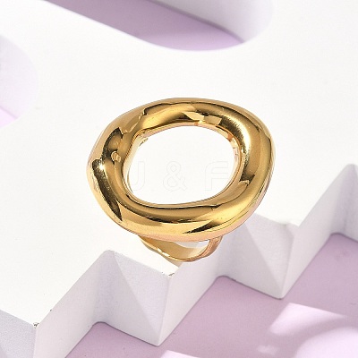 Adjustable 304 Stainless Steel Cuff Open Rings for Women RJEW-Z122-03G-03-1