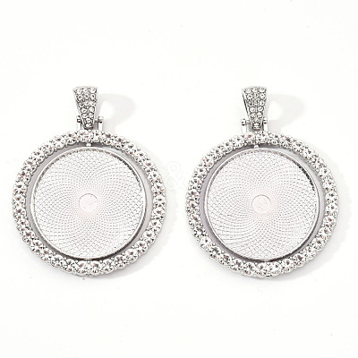 Alloy Pendant Cabochon Settings PALLOY-S107-005P-RS-1
