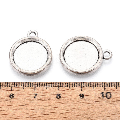 Tibetan Style Alloy Pendant Cabochon Settings PALLOY-N178-13AS-C-1