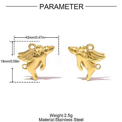 304 Stainless Steel Pendants STAS-OY007-47G-1