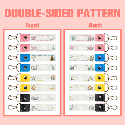 PU Leather & Cotton Name Marker Keychain AJEW-WH0514-037-1