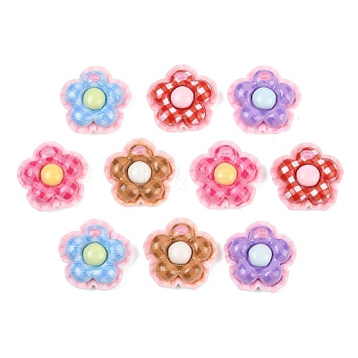 Opaque Resin Cabochons RESI-C067-01E-1