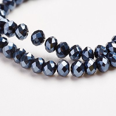 Electroplate Glass Beads Strands LS-EGLA-D020-3x2mm-35-1