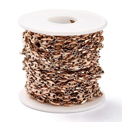 Ion Plating(IP) 304 Stainless Steel Coffee Bean Chain CHS-H031-04RG-1