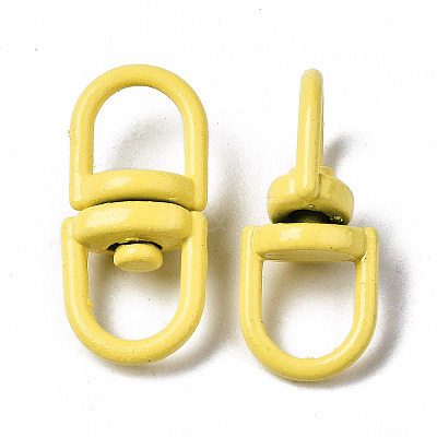 Spray Painted Eco-Friendly Alloy Double Eye Swivel Clasps X-PALLOY-T080-03-NR-1
