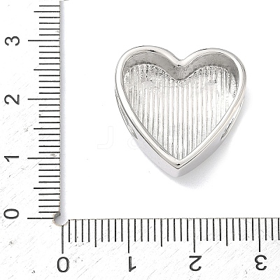 Heart Brass Slide Charms X-KK-P349-18B-P-1
