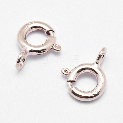 925 Sterling Silver Spring Ring Clasps STER-G019-02-RG01-1