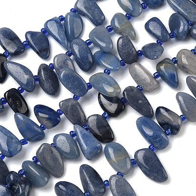 Natural Blue Aventurine Beads Strands G-P604-A18-01-1