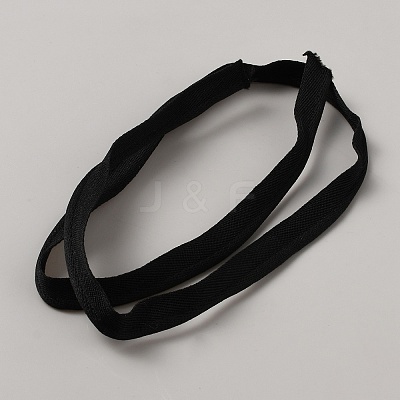 Flat Polyester Elastic Lip Trim Cord EW-WH0014-06A-1