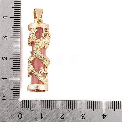 Synthetic Luminous Stone Column Pendants FIND-C058-01G-04-1