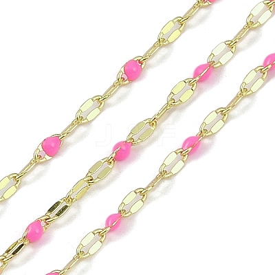 Rack Plating Brass Dapped Chains AJEW-Q153-02G-06-1