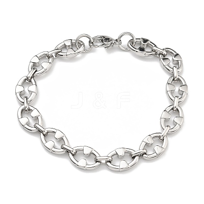 304 Stainless Steel Link Chain Bracelets LS-BJEW-H618-02P-1