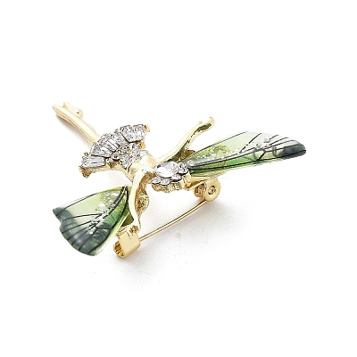 Angel Alloy Crystal Rhinestone Brooch JEWB-C037-08G-1