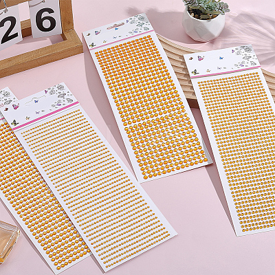 4 Sheets 4 Styles Acrylic Self Adhesive Stickers DIY-GF0014-71B-1