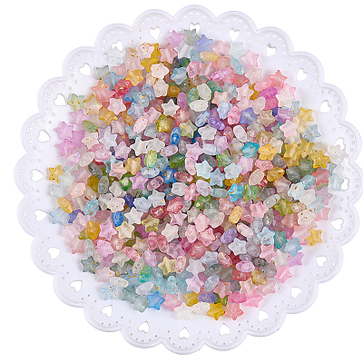 600Pcs 2 Colors Frosted Acrylic Charms OACR-PA0001-35-1