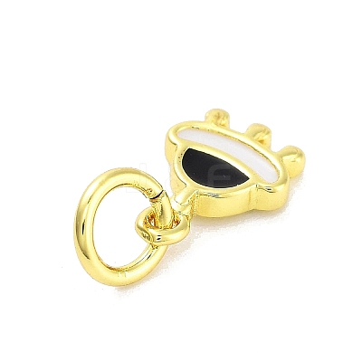 Real 18K Gold Plated Rack Plating Brass Enamel Charms KK-M293-28G-01-1