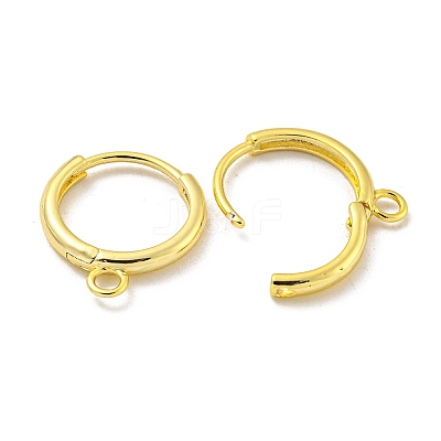 Brass Hoop Earring Findings KK-L211-021G-1