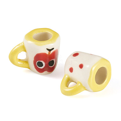 2Pcs Handmade Porcelain Mug Cup Decoration PORC-TA0001-55F-1