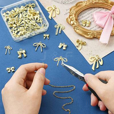 40Pcs 10 Styles Rack Plating Alloy Pendants FIND-CJ0003-93-1