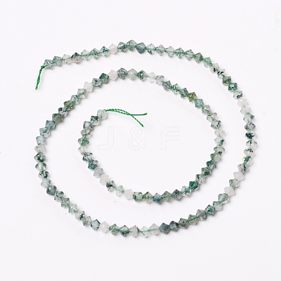 Natural Moss Agate Beads Strands G-E560-E04-4mm-1