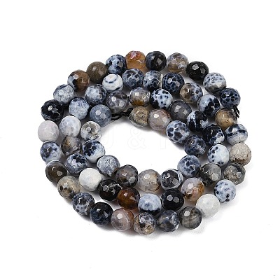 Natural Fire Crackle Agate Beads Strands G-C082-A01-39-1