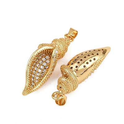 Brass Micro Pave Cubic Zirconia Pendants KK-A269-24G-1
