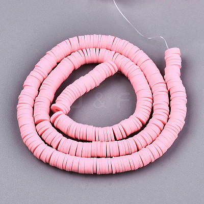 Handmade Polymer Clay Beads Strands CLAY-R089-6mm-069-1