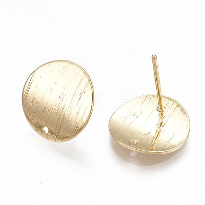 Brass Stud Earring Findings KK-S348-355-1