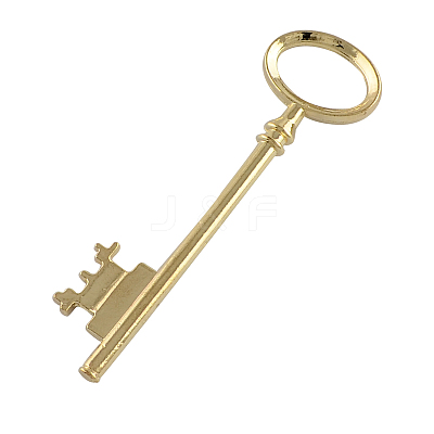 Tibetan Style Alloy Skeleton Key Large Pendants X-TIBEP-S105-G-RS-1