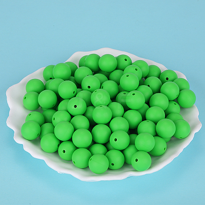 Round Silicone Focal Beads SI-JX0046A-48-1
