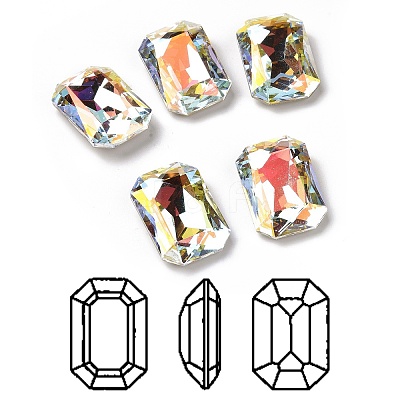 Light AB Style Glass Rhinestone Cabochons RGLA-J018-B-001LA-1