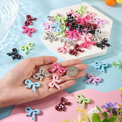 40Pcs 8 Colors Spray Painted Opaque Acrylic Beads MACR-TA0002-66-1