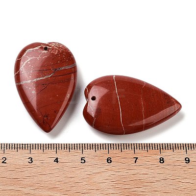 Natural Red Jasper Pendants G-D087-02I-1
