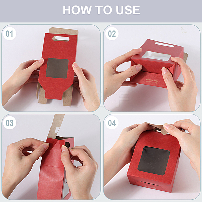 Rectangle Paper Gift Boxes with Clear Window CON-WH20003-02E-1