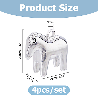 4Pcs Zinc Alloy Pendants FIND-HS0002-60P-1