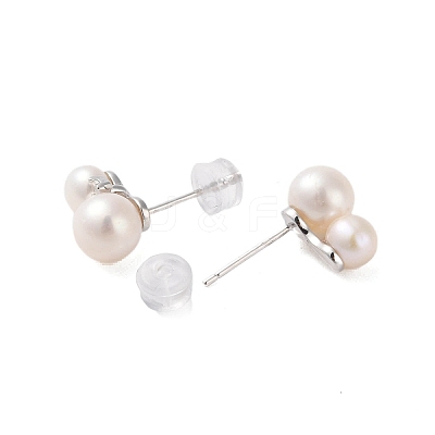 925 Sterling Silver Studs Earring EJEW-H002-18P-1
