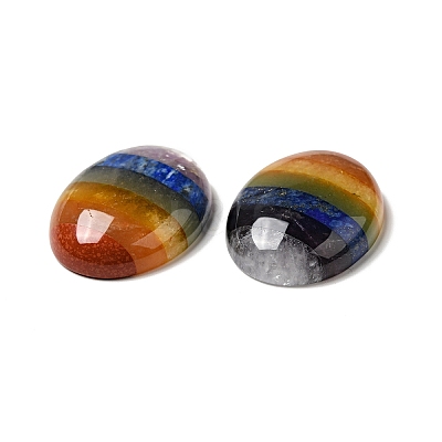 Chakra Natural Mixed Gemstone Cabochons G-F724-01C-1