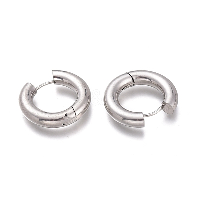 Tarnish Resistant 201 Stainless Steel Huggie Hoop Earrings EJEW-L256-05J-P-1
