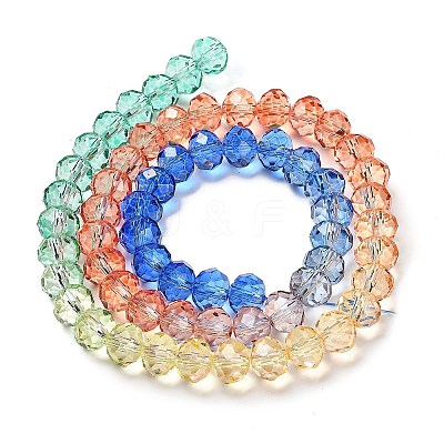 Transparent Painted Glass Beads Strands X1-DGLA-A034-T8mm-A02-1