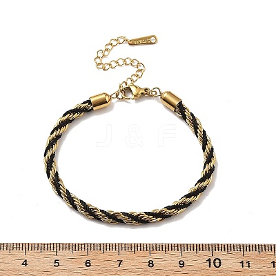 Twisted Nylon Cord Bracelets for Women BJEW-V007-01G-04-1