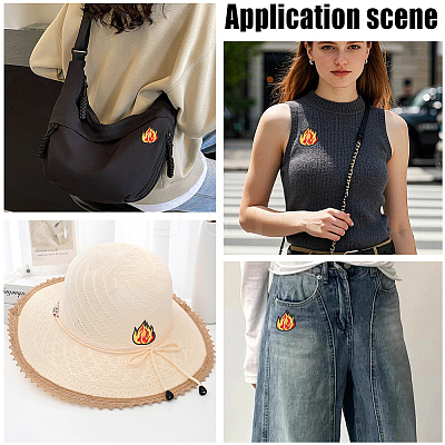 14Pcs Polyester Clothing Patches DIY-CY0003-57-1