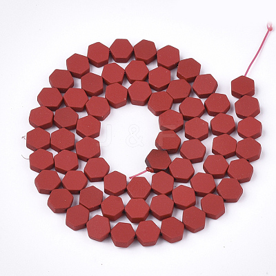 Spray Painted Non-magnetic Synthetic Hematite Beads Strands G-T116-03B-18-1