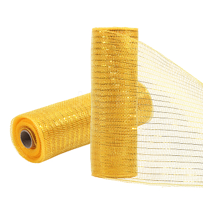 Deco Mesh Ribbons OCOR-WH0110-09A-1