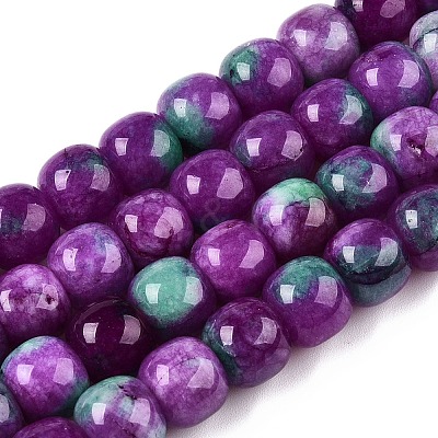 Dyed Natural White Jade Beads Strands G-T138-D02-1