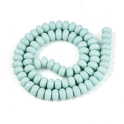 Opaque Spray Painted Glass Beads X-GLAA-ZX008-8mm-18A-1
